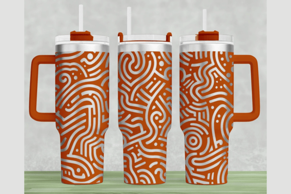 Abstract Pattern Tumbler Wrap for Laser Engraving Graphics