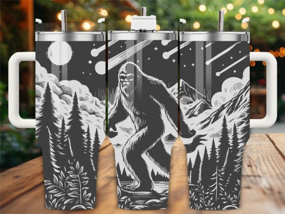 Bigfoot Mythical Tumbler Wrap Graphics for Tumbler Wraps