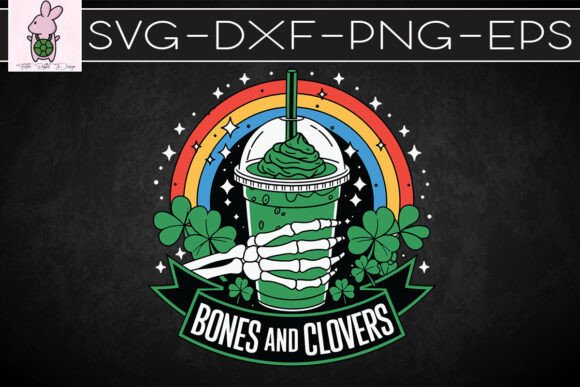 Bones and Clovers Funny St Patrick SVG: Graphics for Crafts