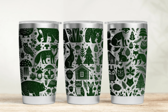 Forest Animal Graphics for Laser Engraving