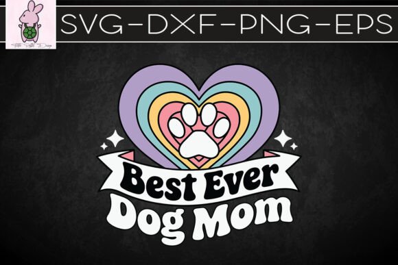 Mothers Day Dog Mom SVG: Retro Graphic for Crafts & Branding