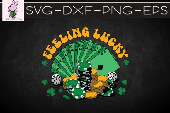 Retro Feeling Lucky Vibes Shamrock SVG for Crafts & Graphics
